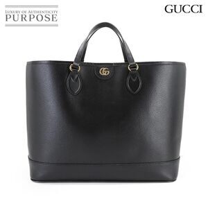 Gucci Ophidia Tote Shoulder Bag Black Leather